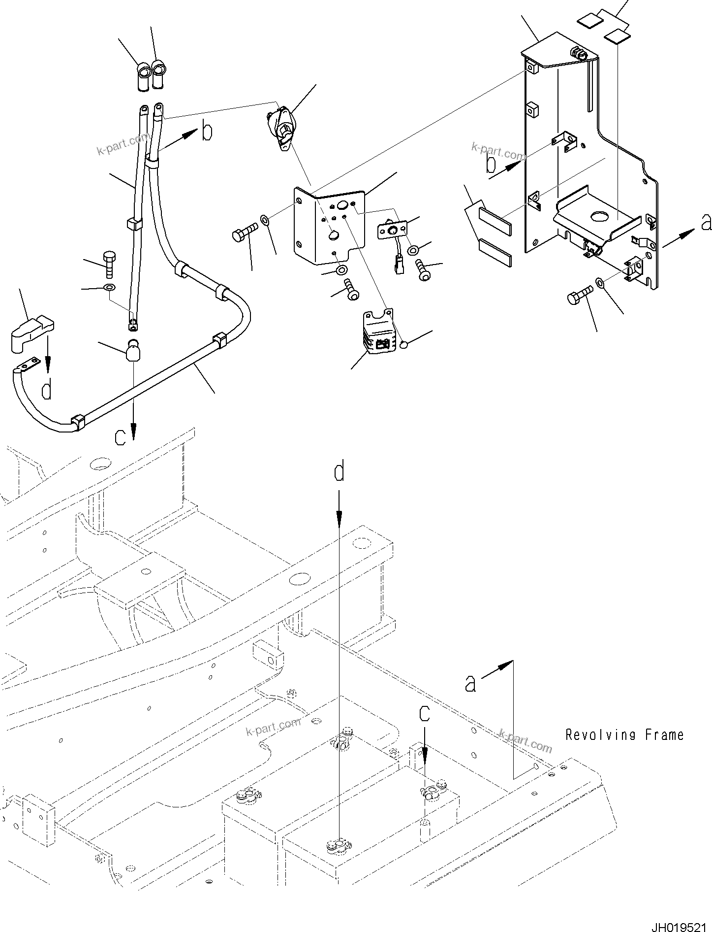 Komatsu parts book diagram for PC170LC-11 S/N F40001 AND UP: ELECTRIC WIRING HARNESS, DISCONNECT SWITCH