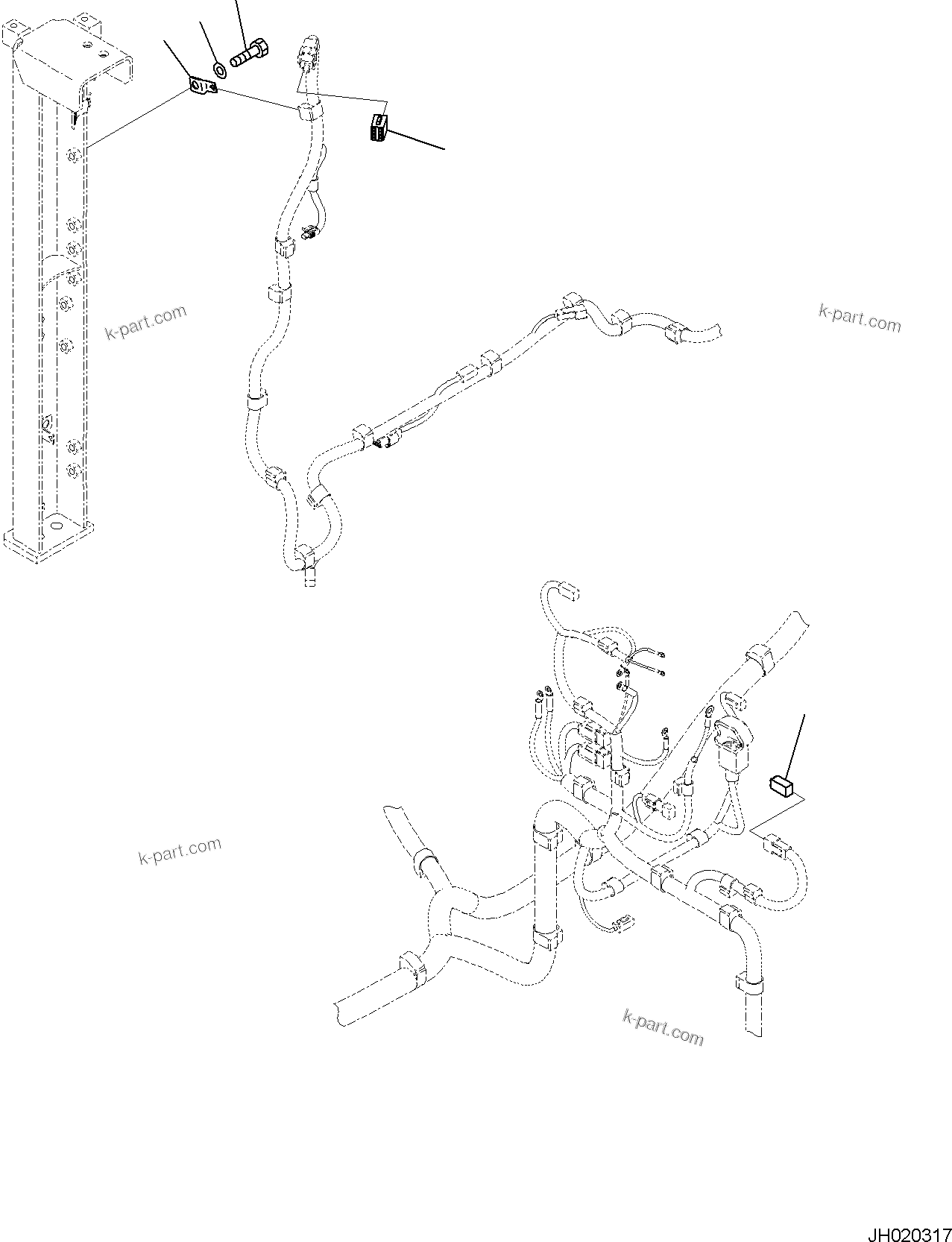 Komatsu parts book diagram for PC170LC-11 S/N F40001 AND UP: REARVIEW CAMERA, REARVIEW CAMERA, PLUG
