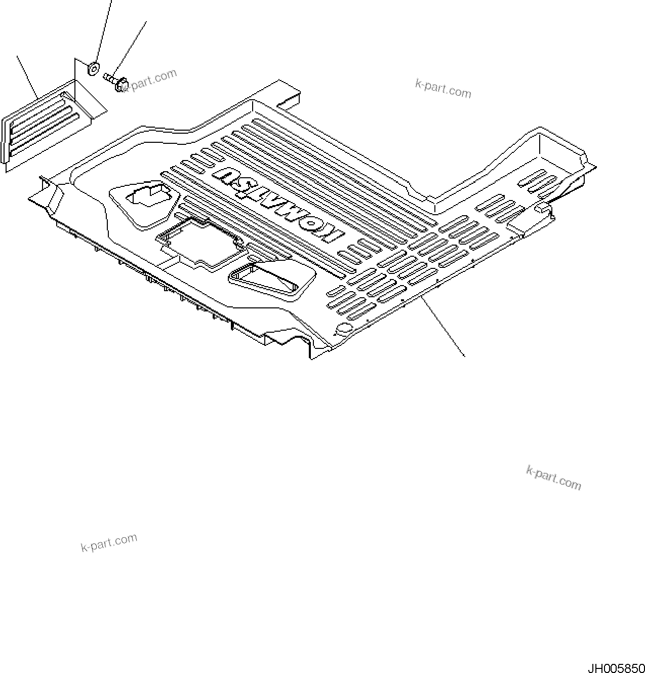 Komatsu parts book diagram for PC170LC-11 S/N F40001 AND UP: FLOOR MAT