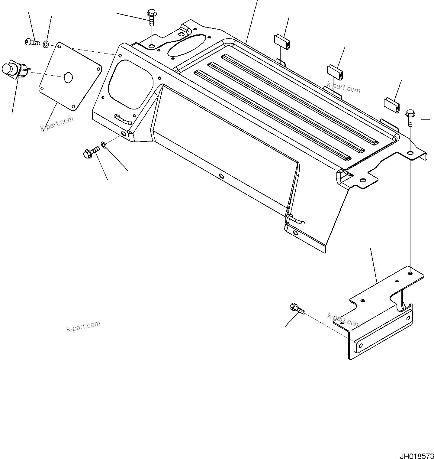 Komatsu parts book diagram for PC170LC-11 S/N F40001 AND UP: CAB, CAB IN PARTS, LUGGAGE PLATE AND CIGARETTE LIGHTER