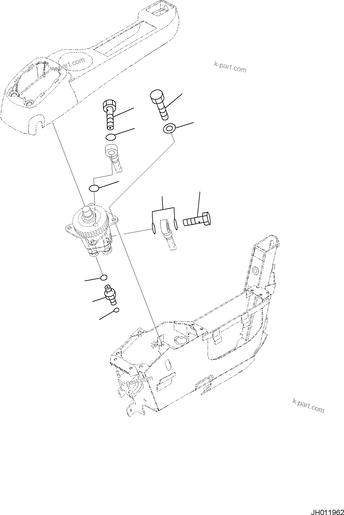 Komatsu parts book diagram for PC170LC-11 S/N F40001 AND UP: CAB, FLOOR, PPC VALVE MOUNTING FOR WORK EQUIPMENT, L.H.