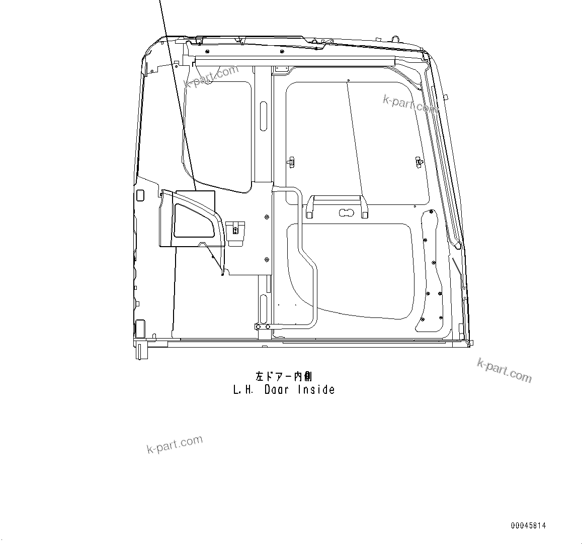Komatsu parts book diagram for PC200-8M0 / PC200LC-8M0 S/N B50001 AND UP: LUBRICATION CHART, 100 HOURS LUBRICATION INTERVAL