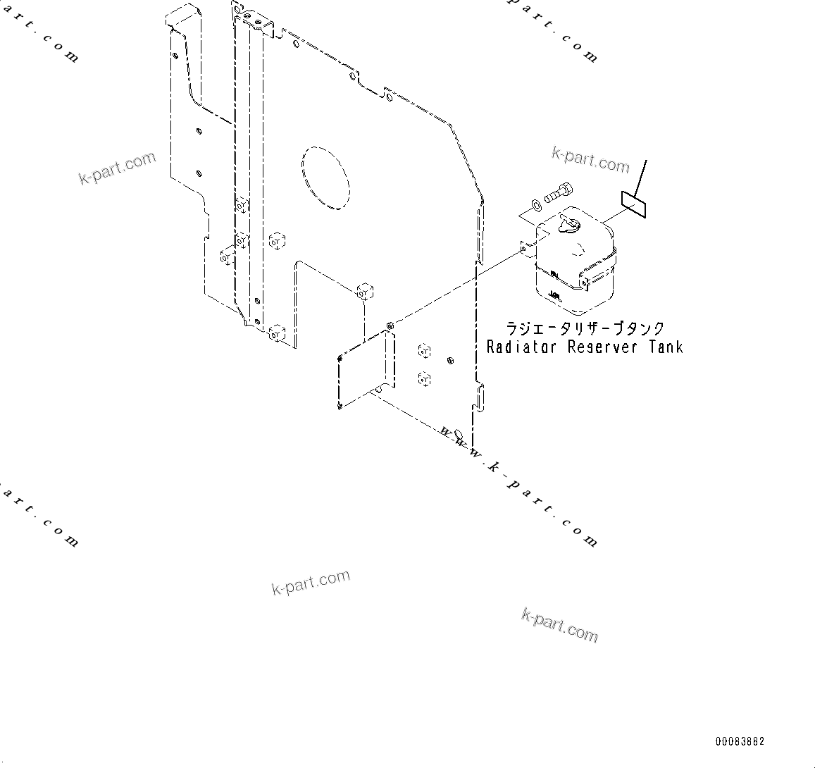 Komatsu parts book diagram for PC200-8M0 / PC200LC-8M0 S/N B50001 AND UP: COOLANT DECAL, SPANISH