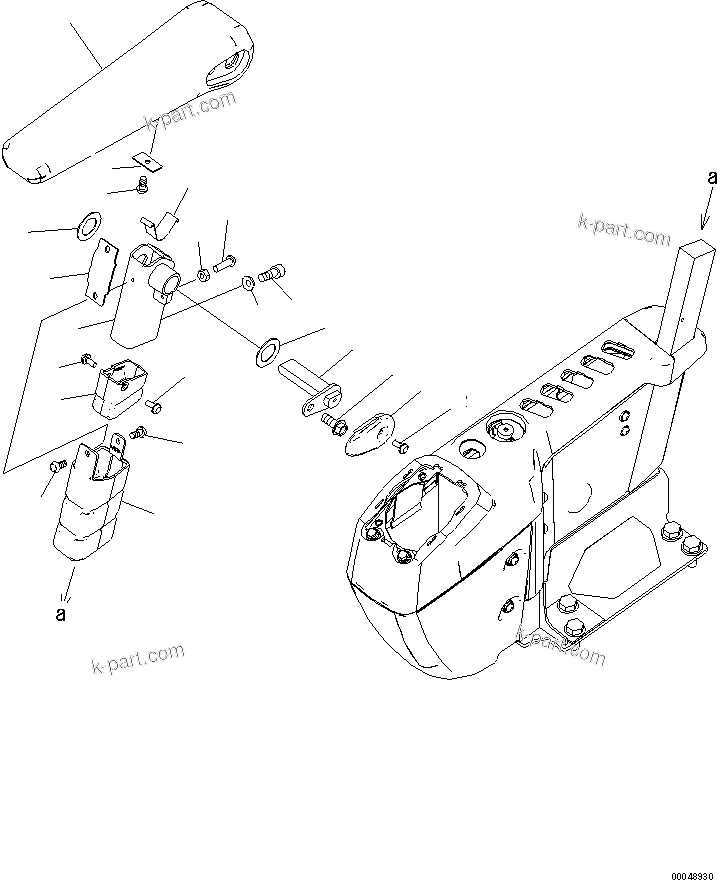 Komatsu parts book diagram for PC200LC-8E0 S/N 1001-UP: OPERATOR'S CAB (FLOOR) (ARM REST¤ R.H.)