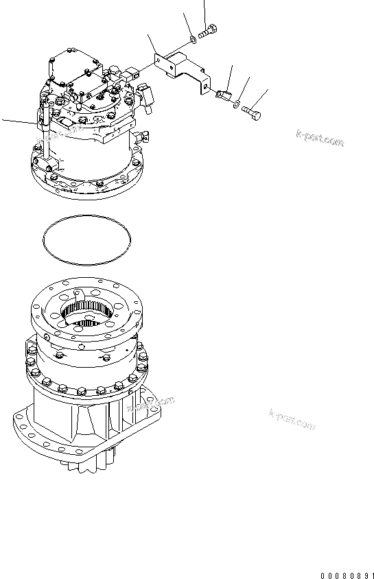 Komatsu parts book diagram for PC200LC-8E0 S/N 1001-UP: SWING MACHINERY (MOTOR)
