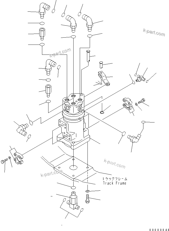 Komatsu parts book diagram for PC200LC-8E0 S/N 1001-UP: SWIVEL JOINT