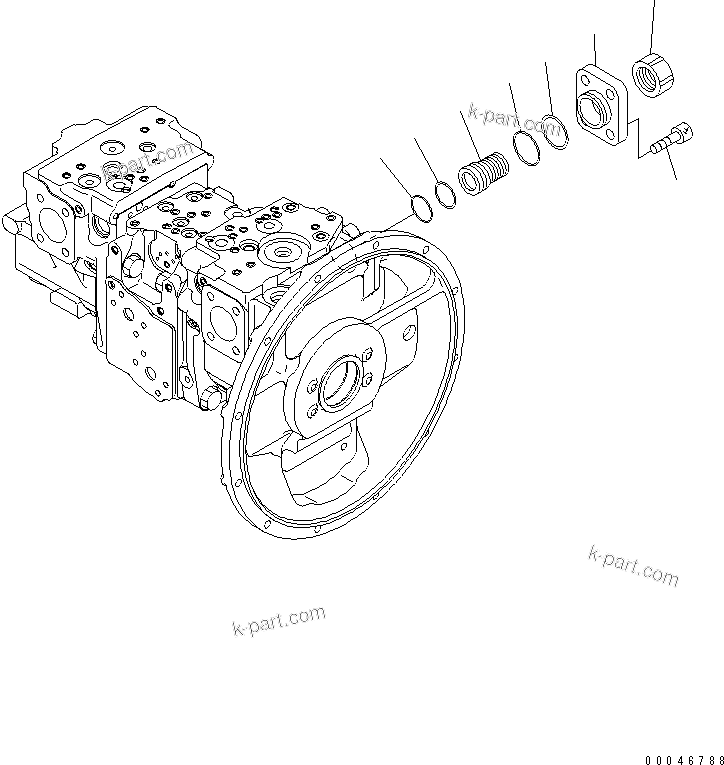 Komatsu parts book diagram for PC200LC-8E0 S/N 1001-UP: MAIN PUMP (5/11)