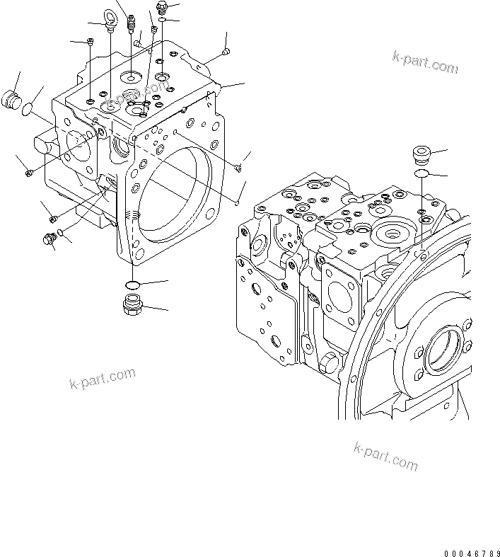 Komatsu parts book diagram for PC200LC-8E0 S/N 1001-UP: MAIN PUMP (6/11)