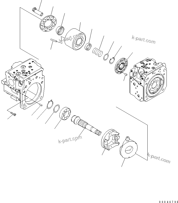 Komatsu parts book diagram for PC200LC-8E0 S/N 1001-UP: MAIN PUMP (7/11)