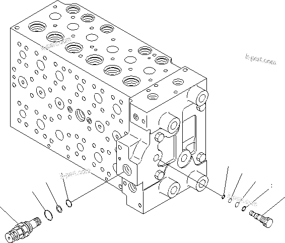 Komatsu parts book diagram for PC200LC-8E0 S/N 1001-UP: MAIN VALVE (11/17)
