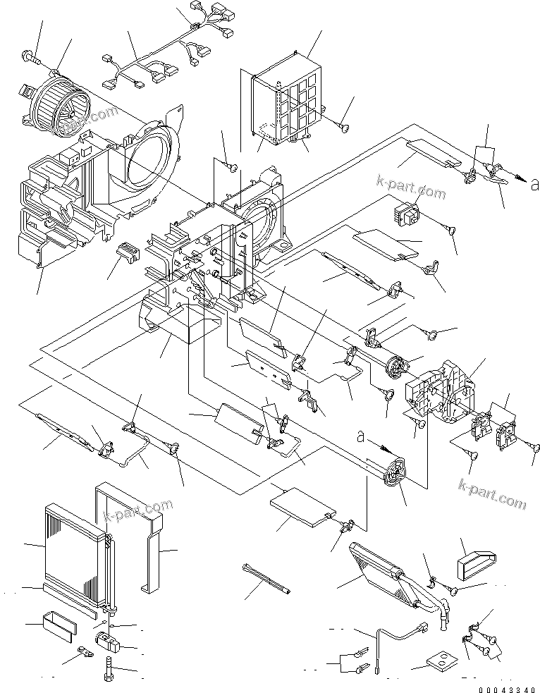 Komatsu parts book diagram for PC200LC-8E0 S/N 1001-UP: AIR CONDITIONER UNIT
