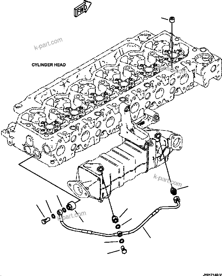 Komatsu parts book diagram for PC240LL-10 SN A20601-UP: ARP00-001001 ENGINE COOLANT VENT
