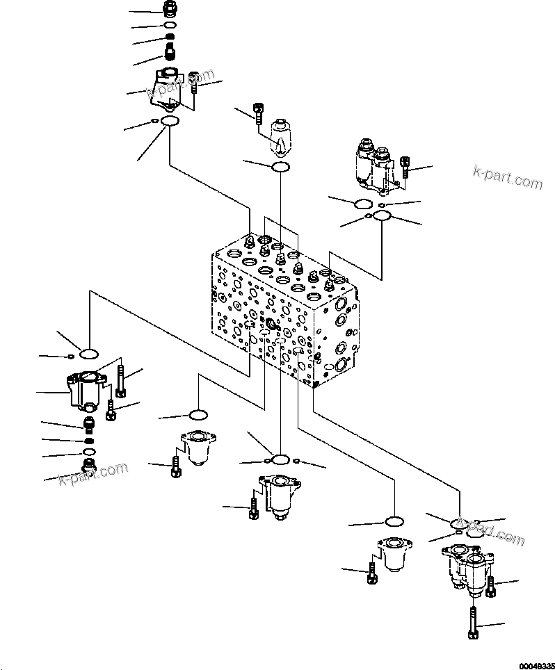 Komatsu parts book diagram for PC240LL-10 SN A20601-UP: H0120-002004 MAIN CONTROL VALVE WITH 1-ADDITIONAL ACTUATOR (4/20)