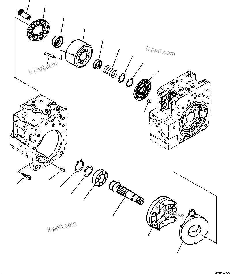 Komatsu parts book diagram for PC240LL-10 SN A20601-UP: H0210-002007 MAIN PISTON PUMP (7/12)