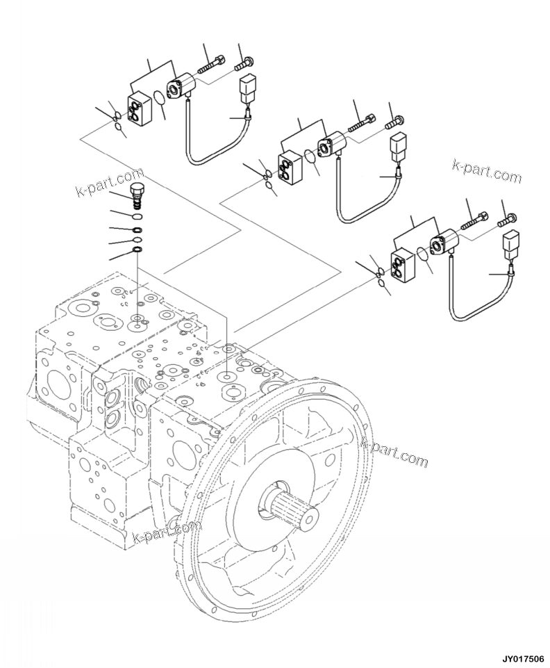 Komatsu parts book diagram for PC240LL-10 SN A20601-UP: H0210-002011 MAIN PISTON PUMP (11/12)