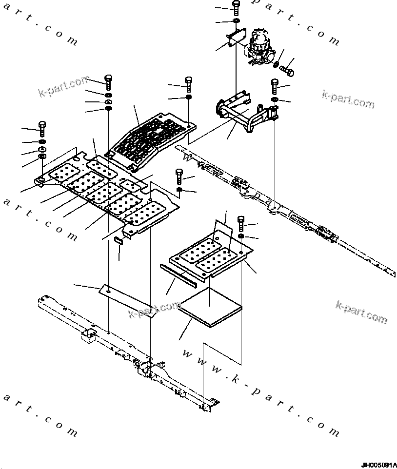 Komatsu parts book diagram for PC240LL-10 SN A20601-UP: M1210-001001 MACHINE CAB UPPER COVER
