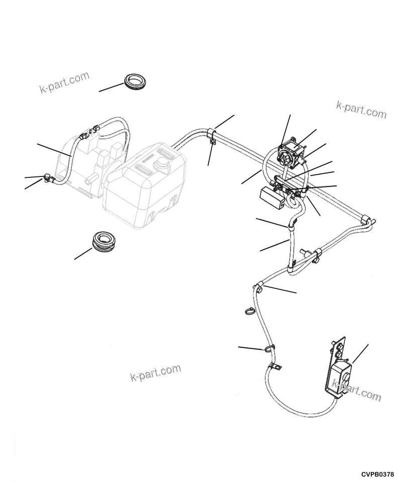 Komatsu parts book diagram for PC240LL-10 SN A20601-UP: M1820-02A0 TILT PUMP POWER