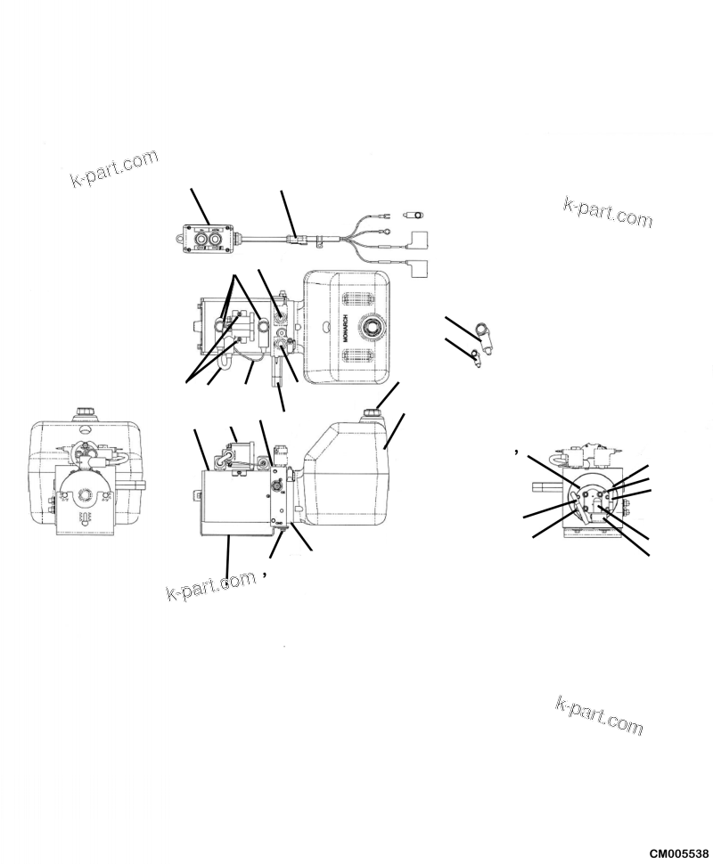 Komatsu parts book diagram for PC240LL-10 SN A20601-UP: M1820-07A0 TILT RISER RISER PUMP COMPONENTS
