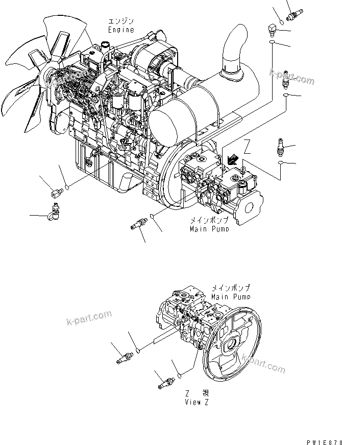 Komatsu parts book diagram for PC300LL-7L S/N A85001-UP: PREVENTIVE MAINTENANCE CLINIC PARTS