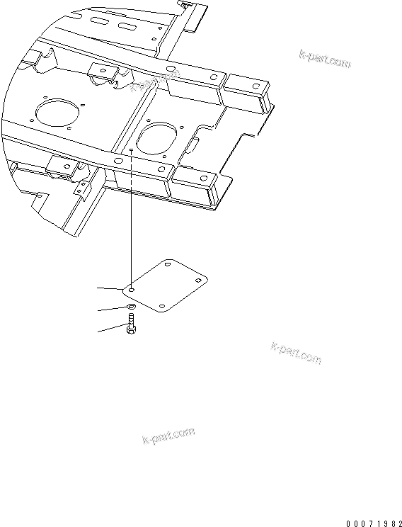 Komatsu parts book diagram for PC300LL-7L S/N A85001-UP: UNDER COVER (REVOLVING FRAME) (ADDITIONAL FUEL TANK)