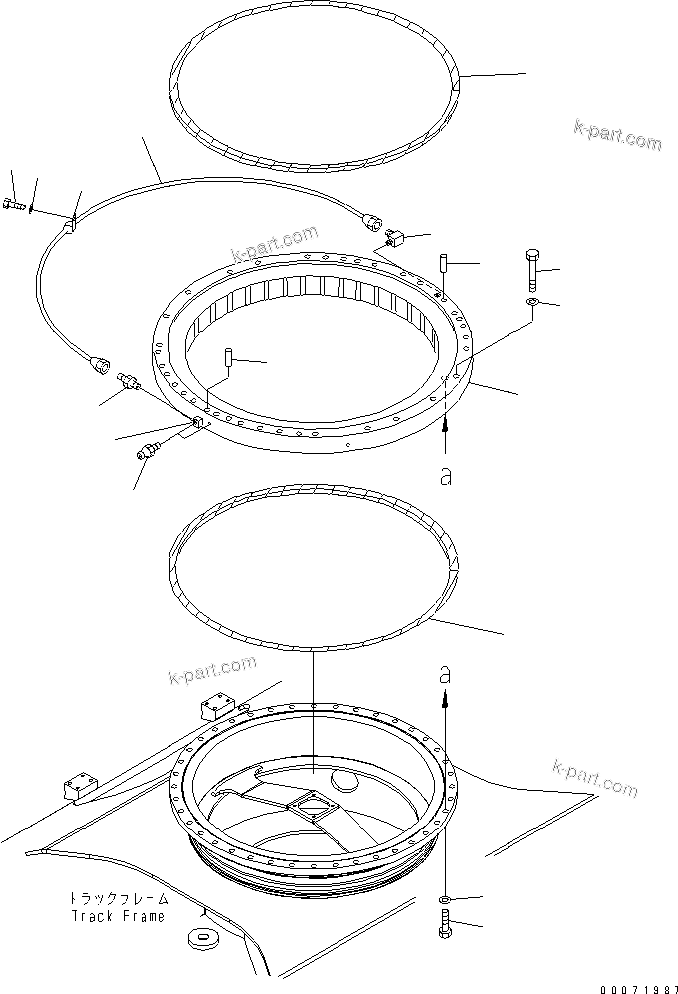 Komatsu parts book diagram for PC300LL-7L S/N A85001-UP: SWING CIRCLE
