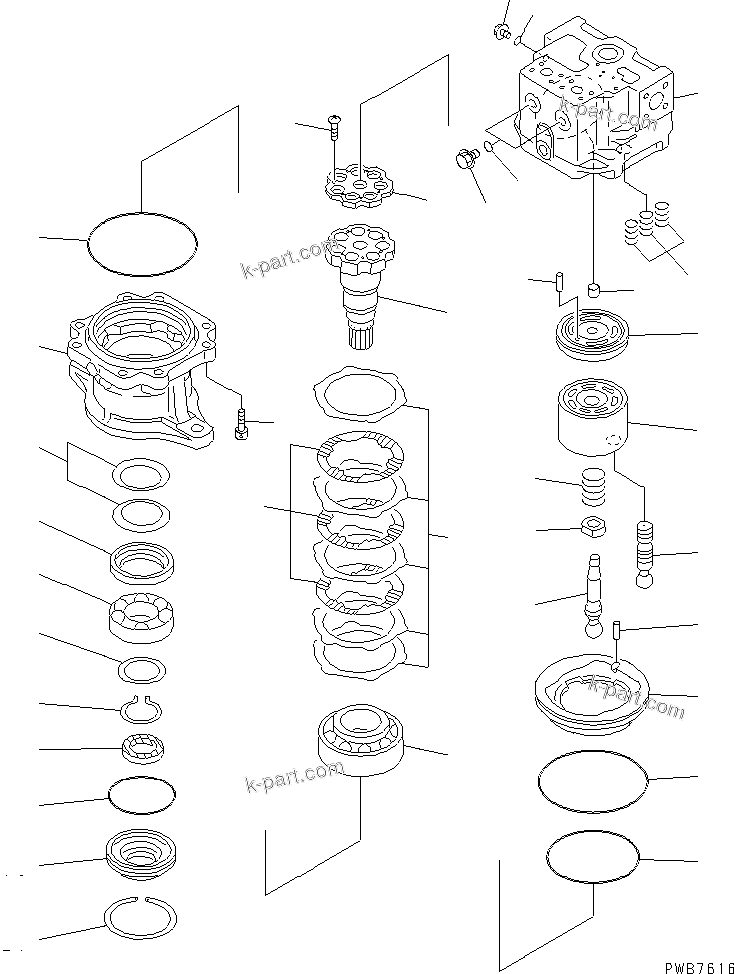 Komatsu parts book diagram for PC300LL-7L S/N A85001-UP: SWING MOTOR (MOTOR ASSEMBLY)