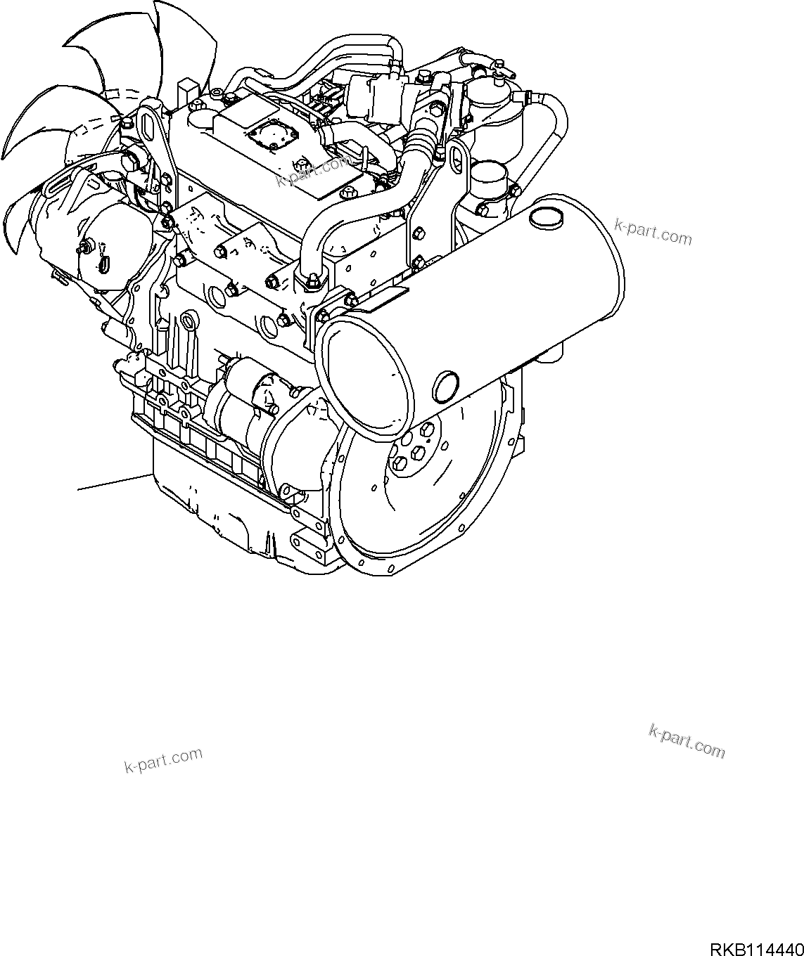Komatsu parts book diagram for PC30MR-5 S/N F50002 AND UP: ENGINE RELATED PARTS FOR CANOPY, ENGINE RELATED PARTS, ENGINE