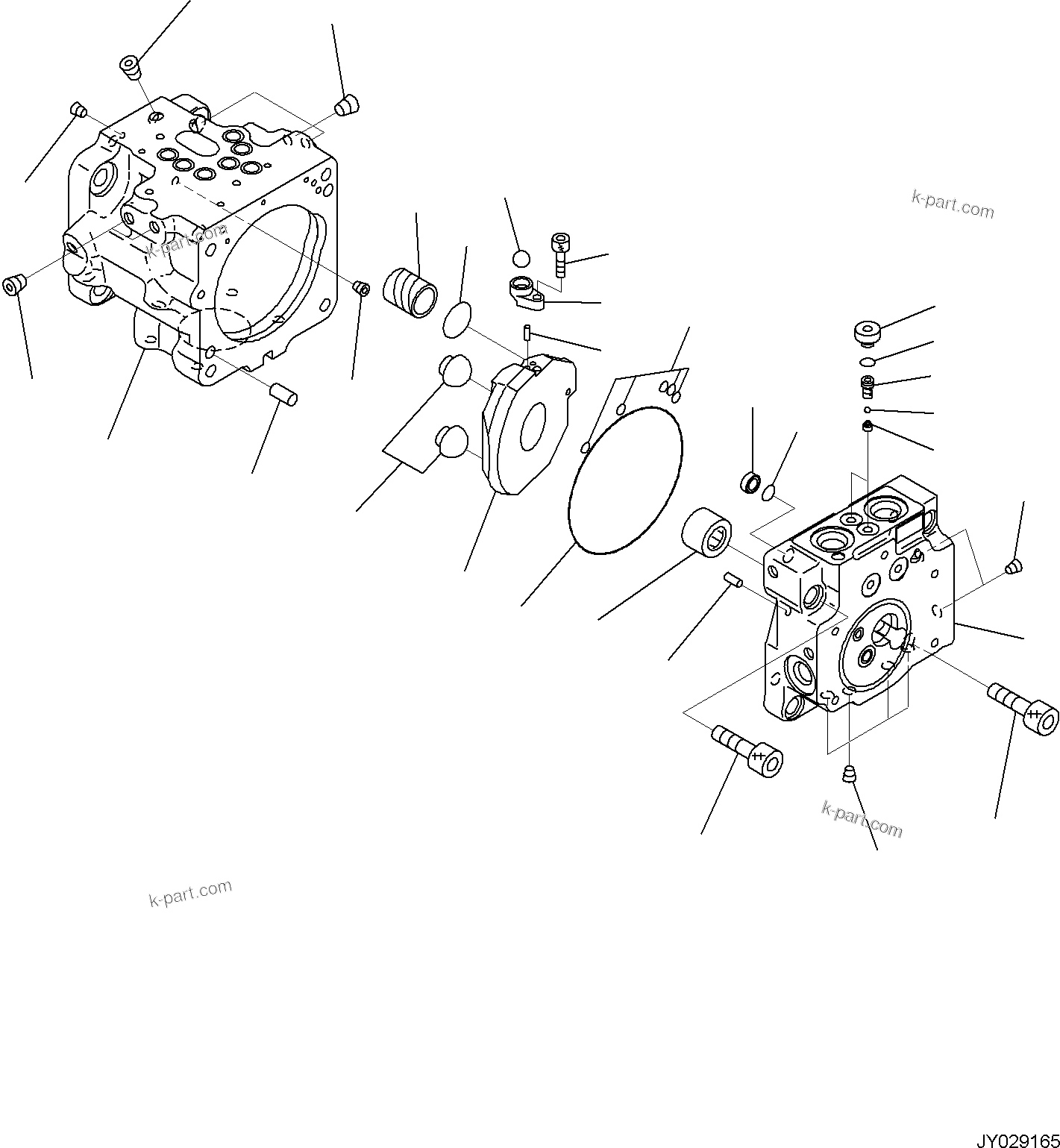 Komatsu parts book diagram for PC30MR-5 S/N F50002 AND UP: ENGINE RELATED PARTS FOR CANOPY, ENGINE RELATED PARTS, INNER PARTS, PISTON PUMP (1/7)