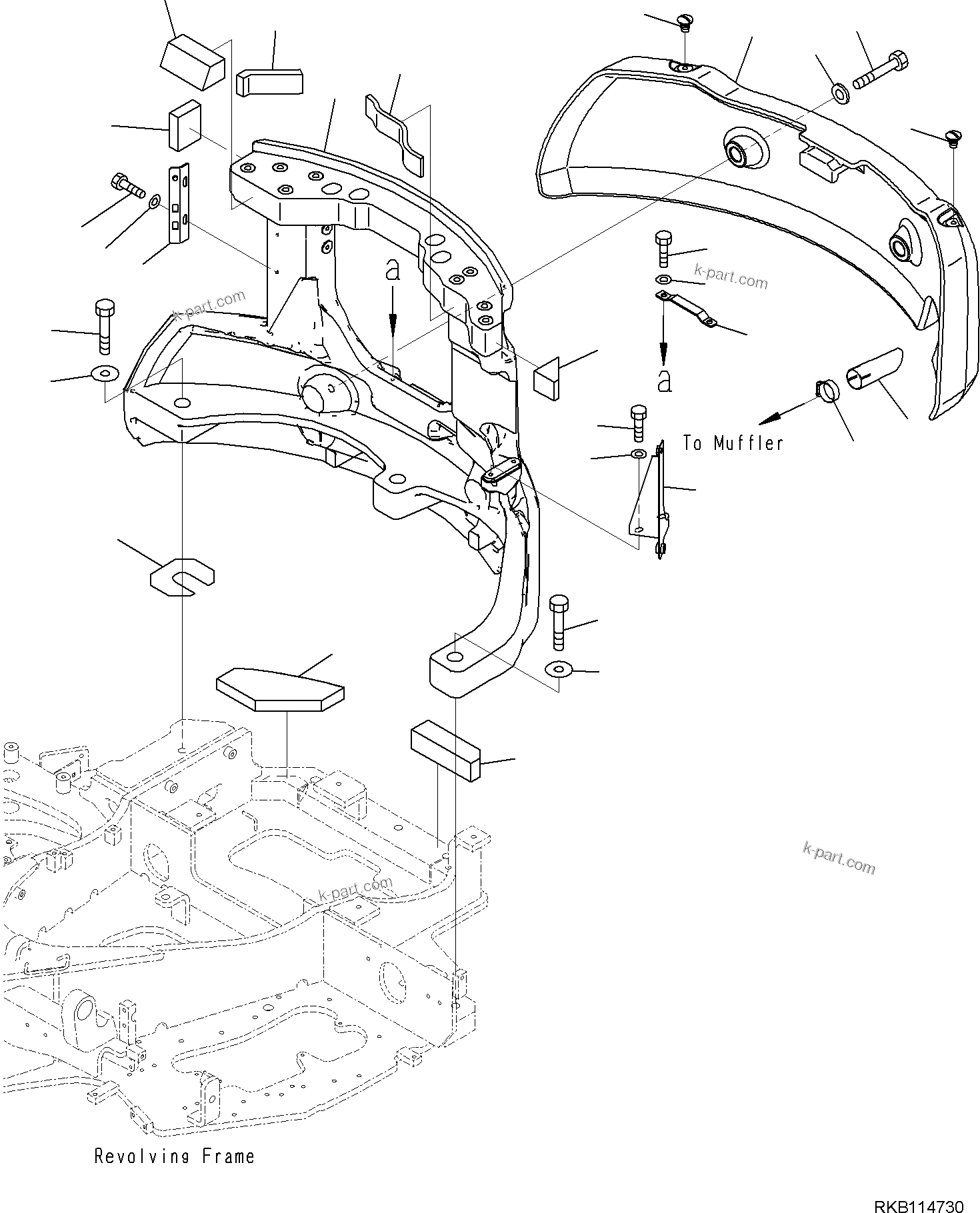 Komatsu parts book diagram for PC30MR-5 S/N F50002 AND UP: COUNTER WEIGHT, COUNTERWEIGHT