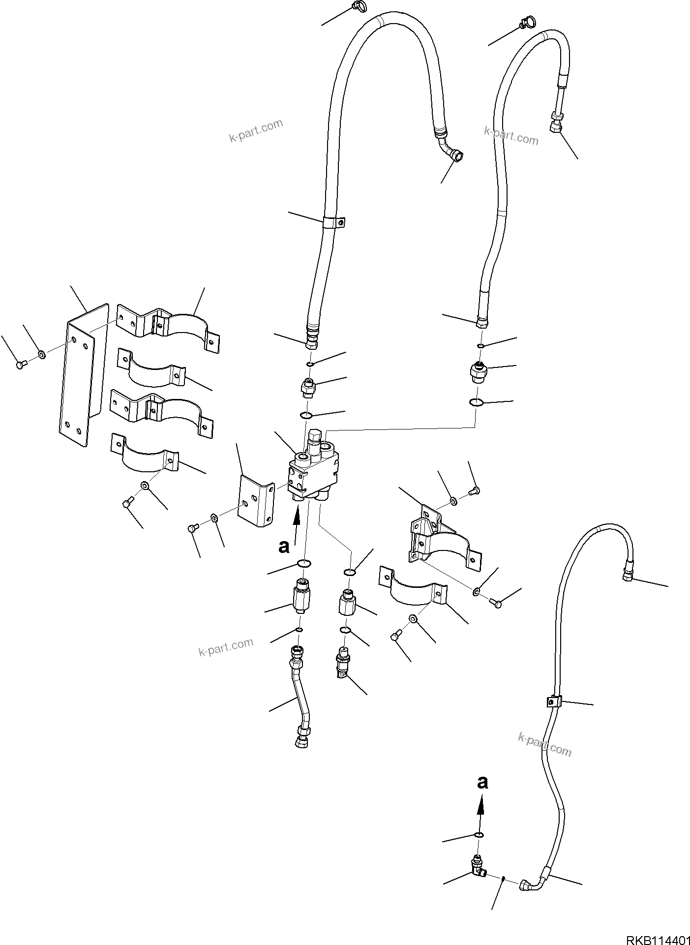 Komatsu parts book diagram for PC30MR-5 S/N F50002 AND UP: SAFETY VALVE UNIT, BOOM CYLINDER SAFETY VALVE