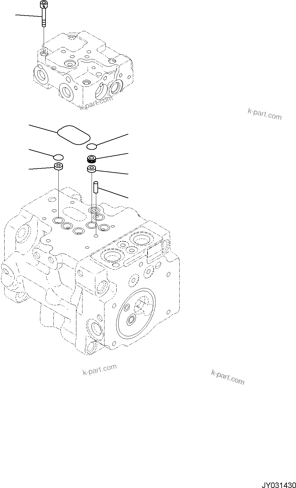 Komatsu parts book diagram for PC35MR-5 S/N F50003 AND UP: ENGINE RELATED PARTS FOR CANOPY, ENGINE RELATED PARTS, INNER PARTS, PISTON PUMP (4/7)