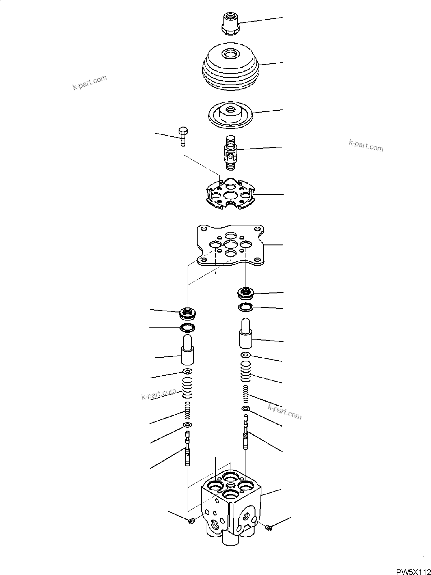Komatsu parts book diagram for PC35MR-5 S/N F50003 AND UP: CAB, CAB, 2-ATTACHMENT, PPC VALVE FOR WORK EQUIPMENT, R.H.