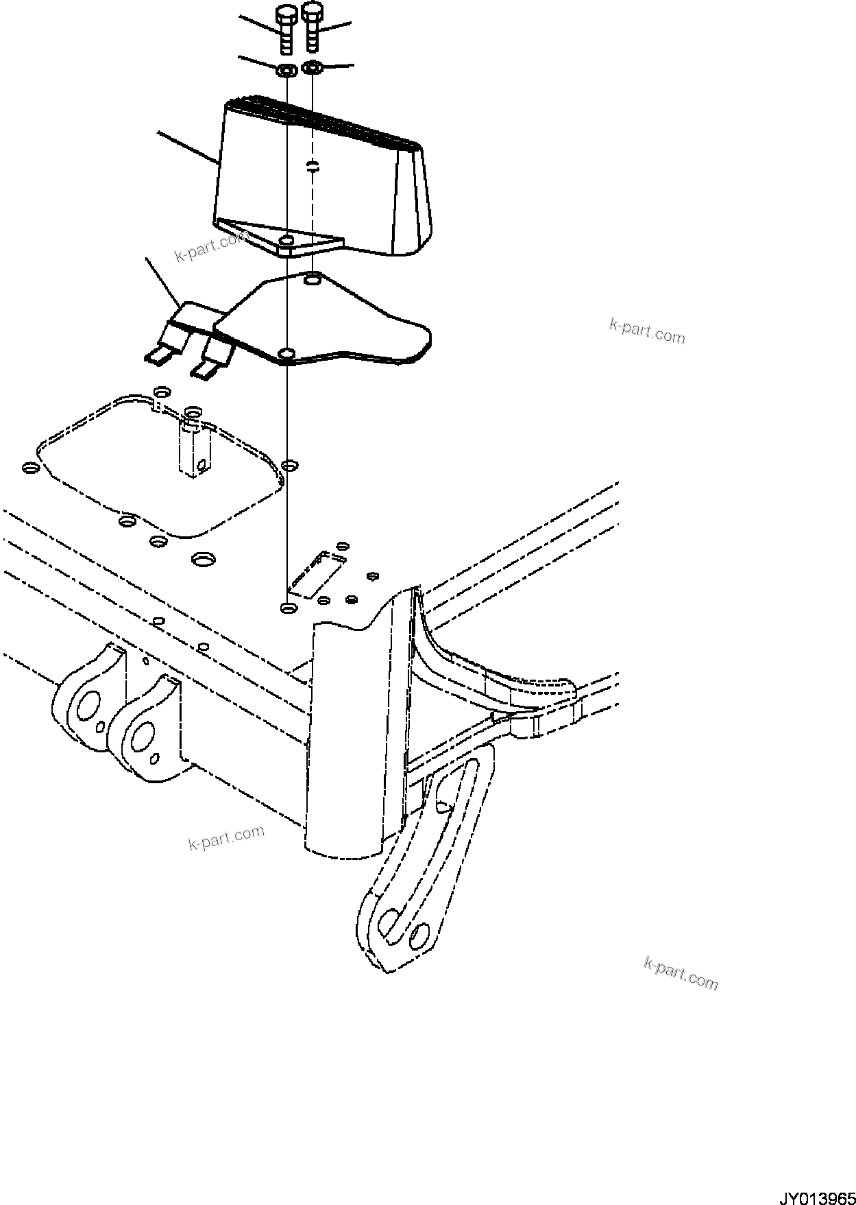Komatsu parts book diagram for PC35MR-5 S/N F50003 AND UP: CAB, FOOTREST