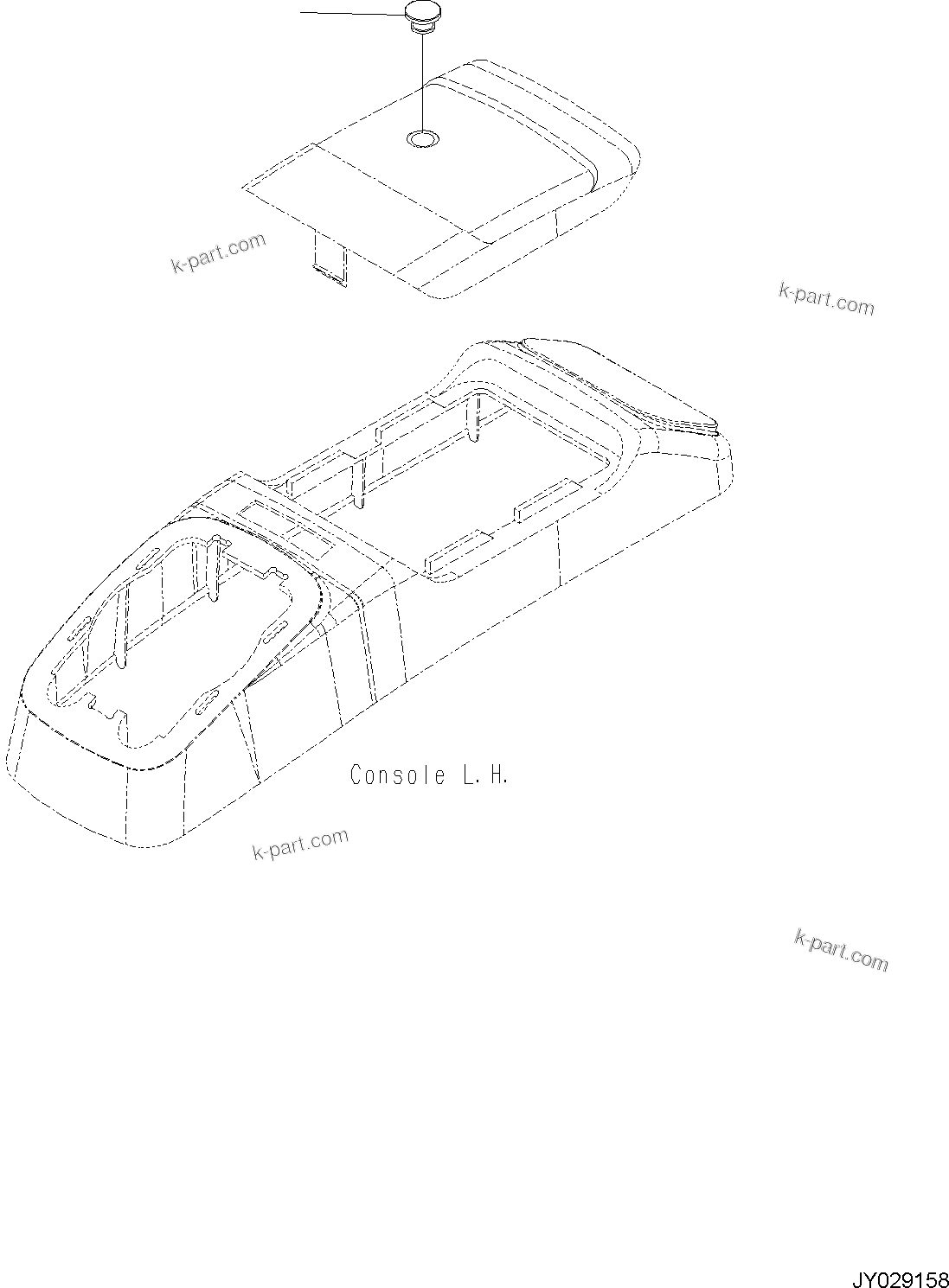Komatsu parts book diagram for PC35MR-5 S/N F50003 AND UP: CAB, CAP, CONSOLE BOX