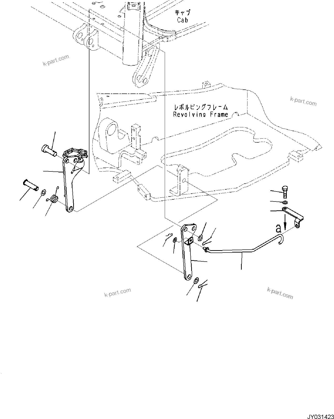 Komatsu parts book diagram for PC35MR-5 S/N F50003 AND UP: FLOOR MOUNTING, FLOOR MOUNTING, FOR CANOPY, BRACKET