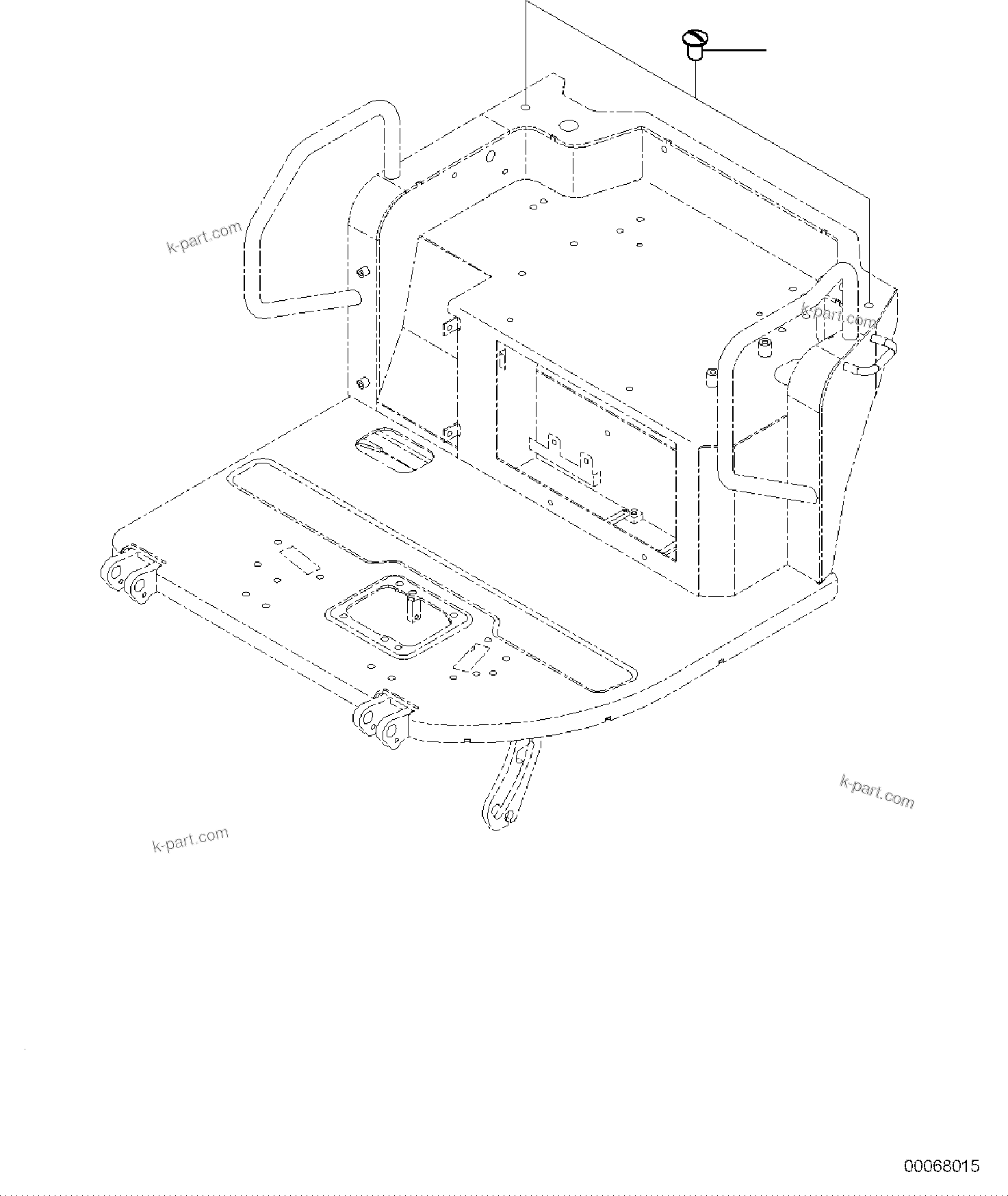 Komatsu parts book diagram for PC35MR-5 S/N F50003 AND UP: FLOOR MOUNTING, CAP