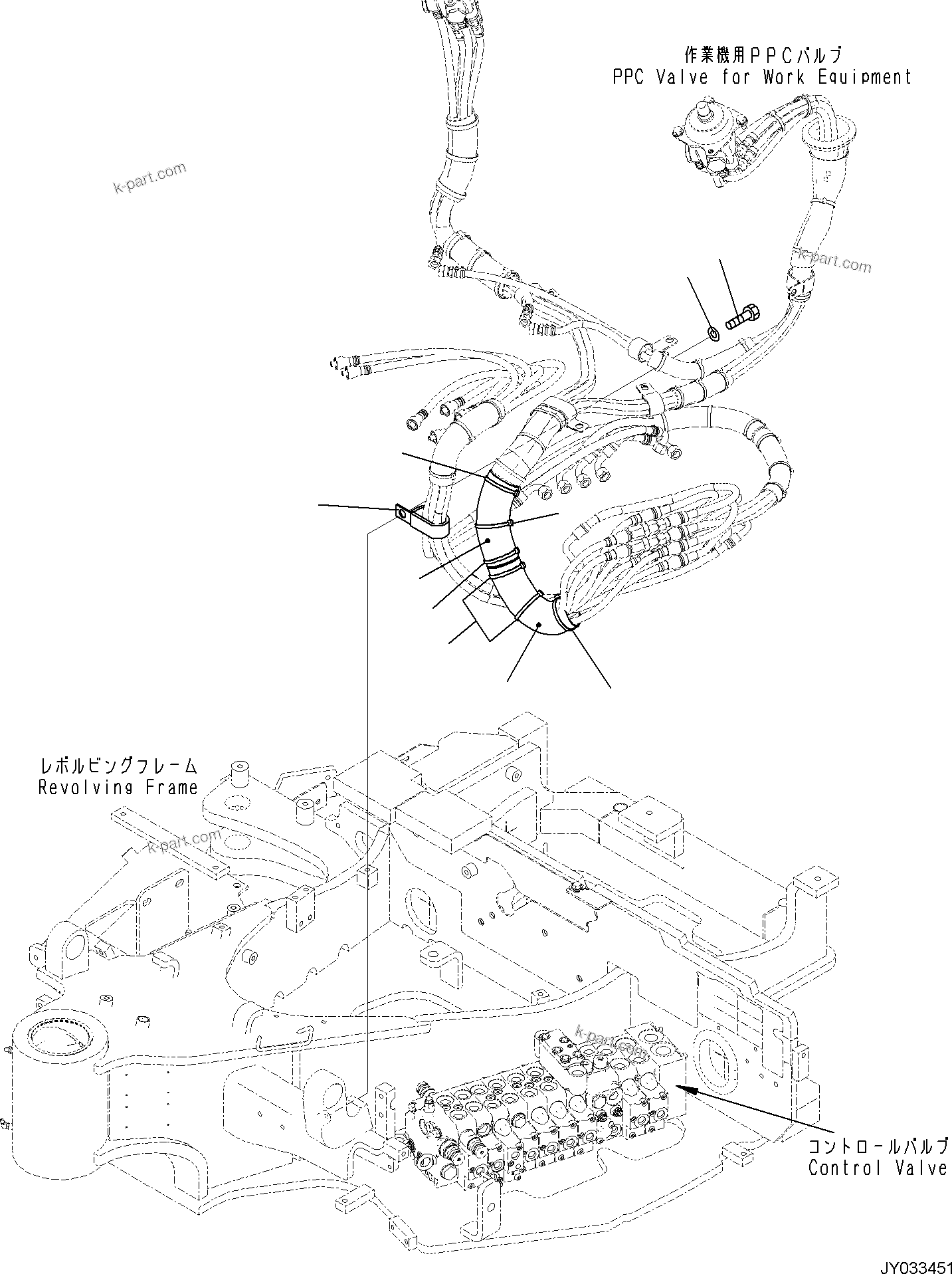 Komatsu parts book diagram for PC35MR-5 S/N F50003 AND UP: FLOOR MOUNTING, SHEET (1/2)