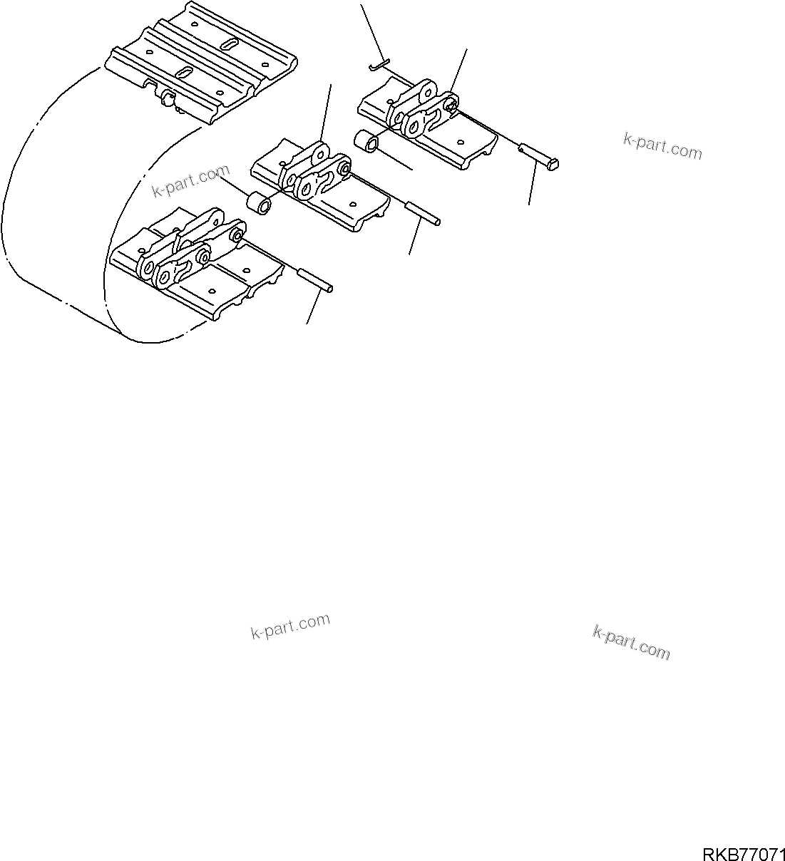 Komatsu parts book diagram for PC35MR-5 S/N F50003 AND UP: TRACK SHOE ASSEMBLY, TRACK SHOE