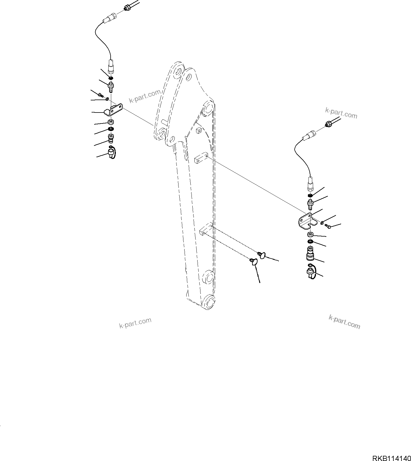 Komatsu parts book diagram for PC35MR-5 S/N F50003 AND UP: ARM UNIT, ADDITIONAL PIPING