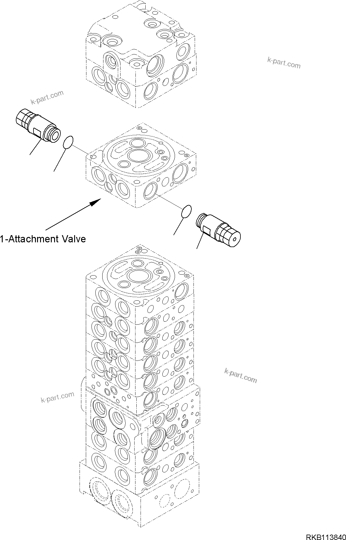 Komatsu parts book diagram for PC35MR-5 S/N F50003 AND UP: SAFETY VALVE