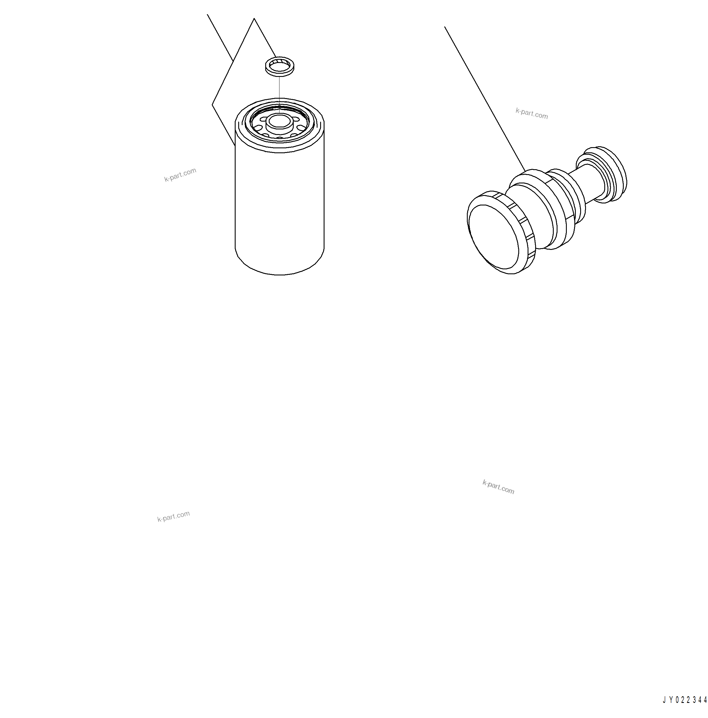 Komatsu parts book diagram for PC390LCI-11 A31001-UP BEPB113400 3.8.2018: A4119-001001 FUEL FILTER CARTRIDGE