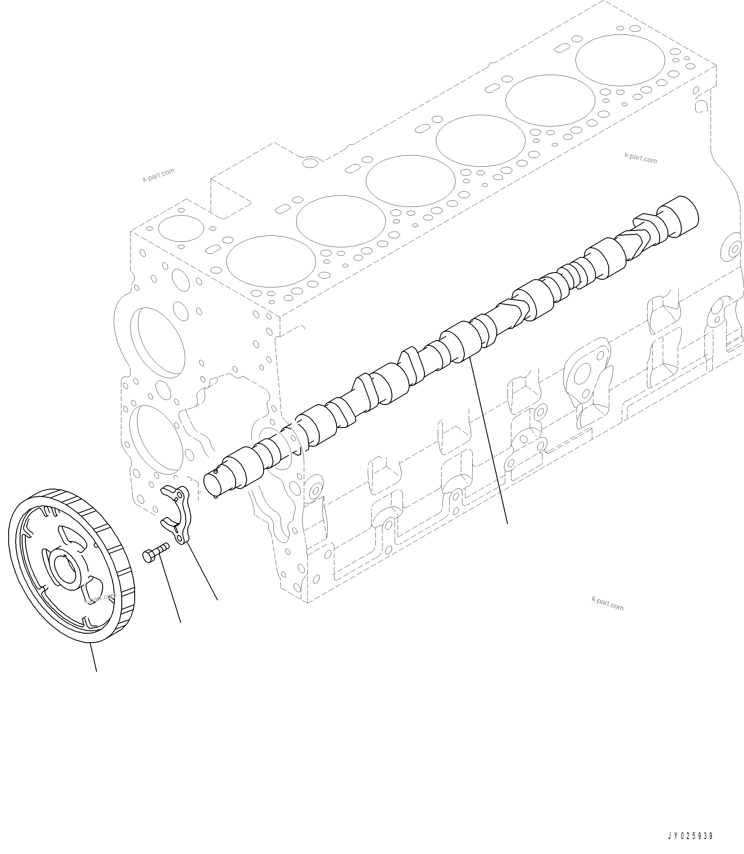 Komatsu parts book diagram for PC390LCI-11 A31001-UP BEPB113400 3.8.2018: APP10-001001 CAMSHAFT