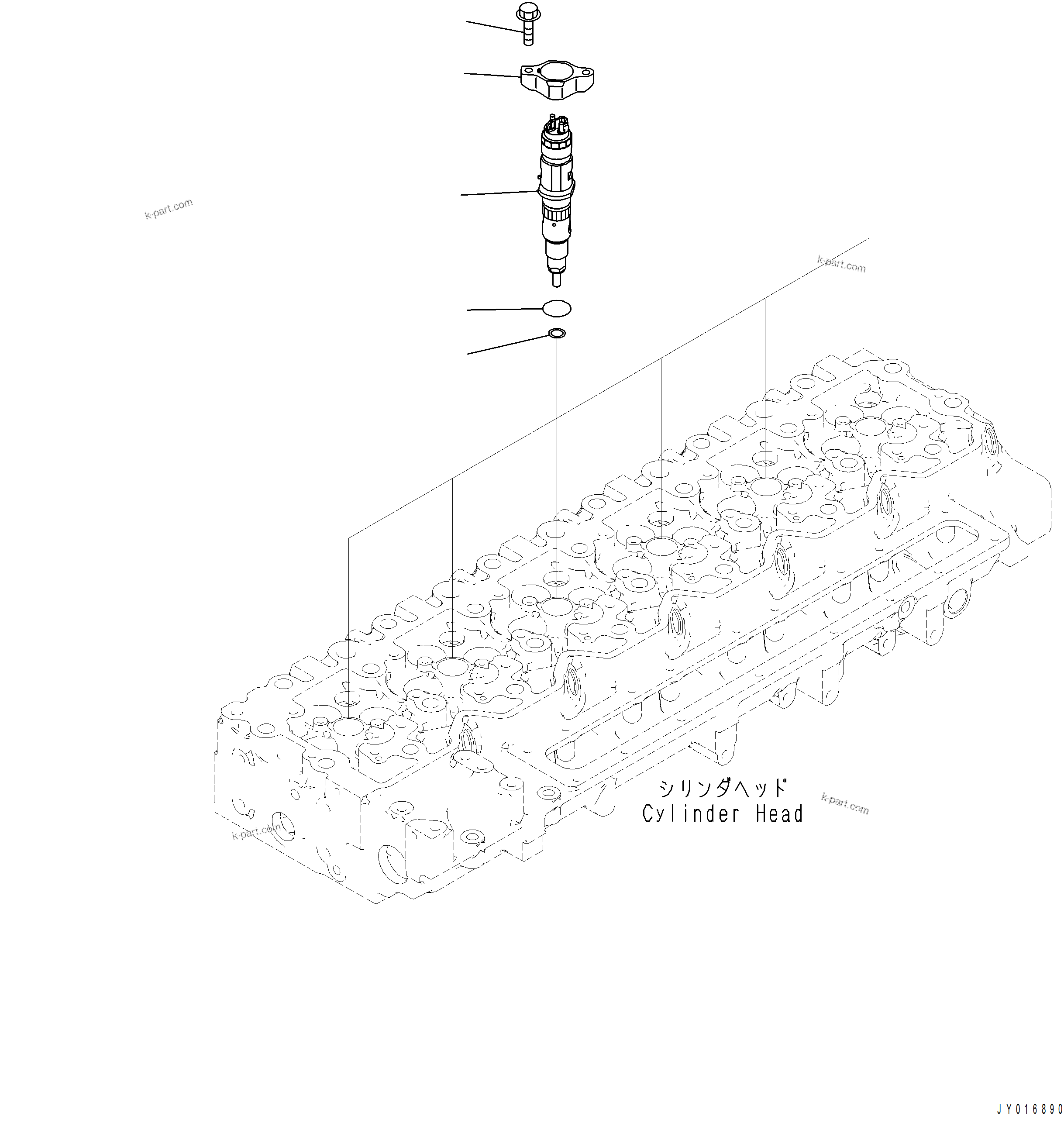 Komatsu parts book diagram for PC390LCI-11 A31001-UP BEPB113400 3.8.2018: APP10-001002 FUEL INJECTOR