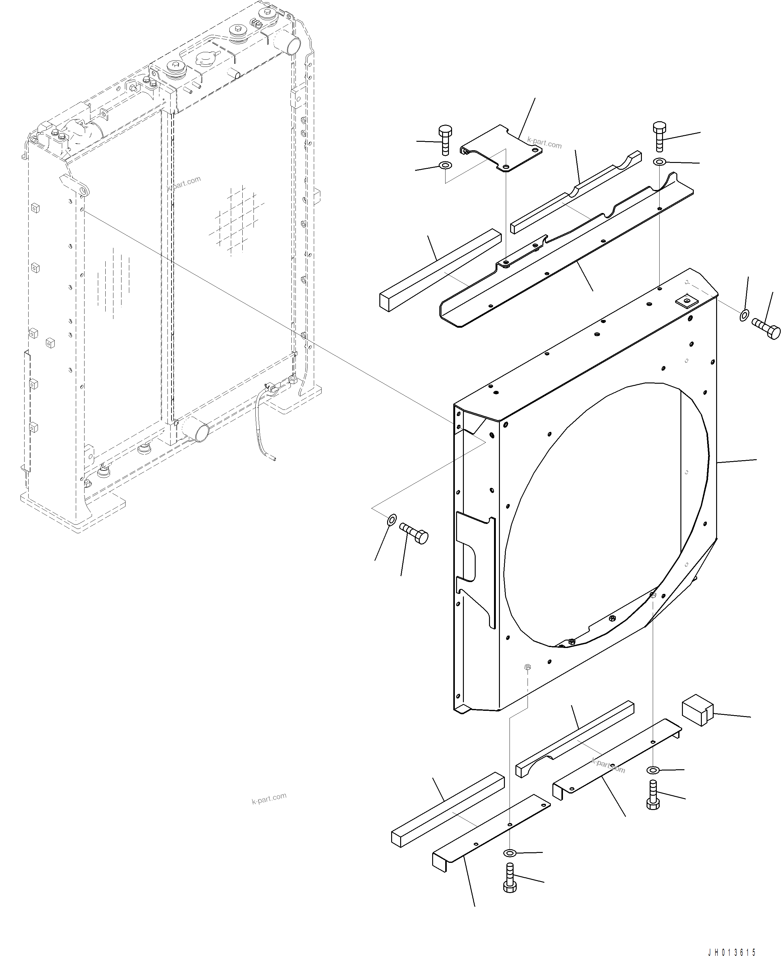 Komatsu parts book diagram for PC390LCI-11 A31001-UP BEPB113400 3.8.2018: C0100-001003 SHROUD