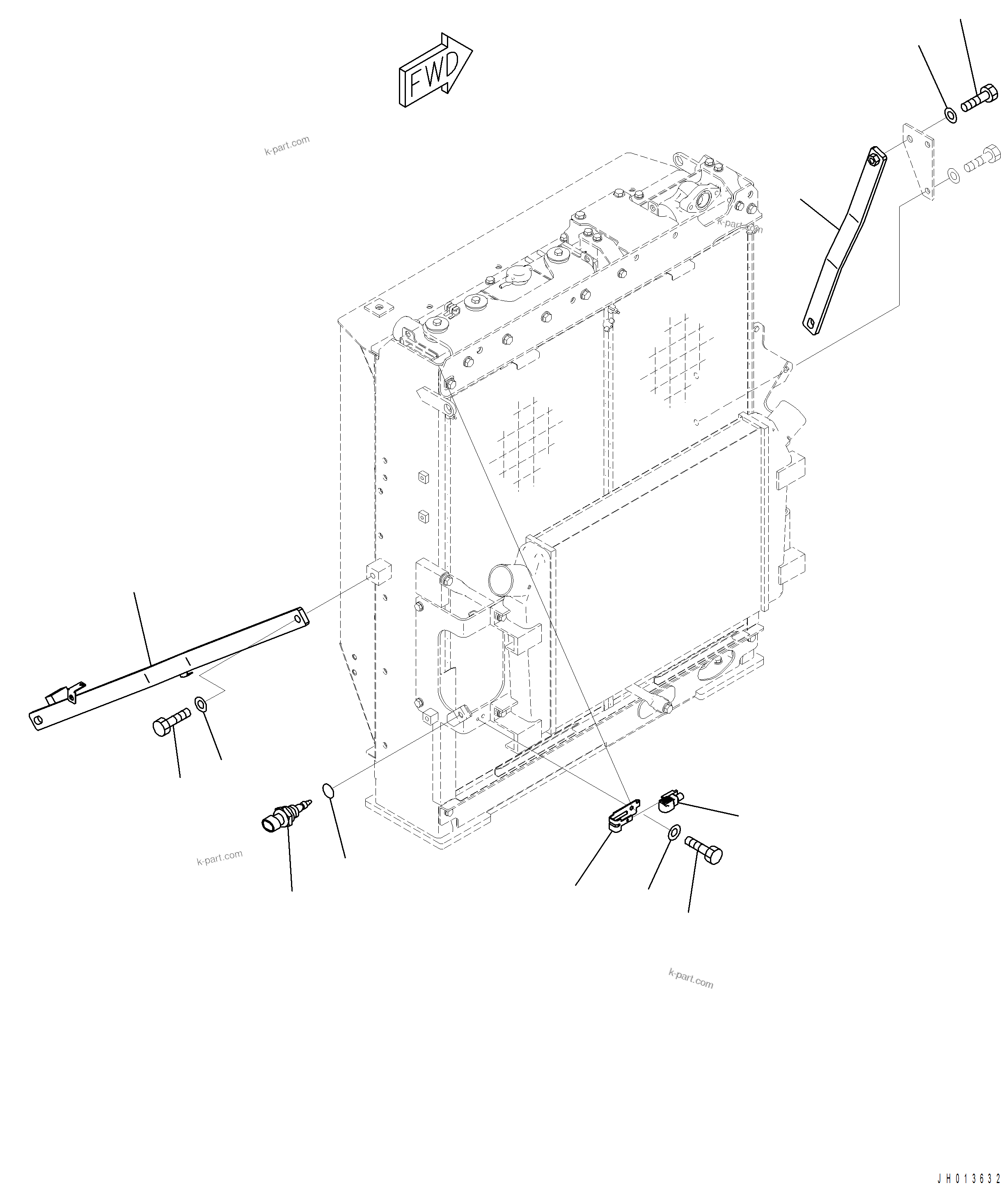 Komatsu parts book diagram for PC390LCI-11 A31001-UP BEPB113400 3.8.2018: C0100-001008 STAY