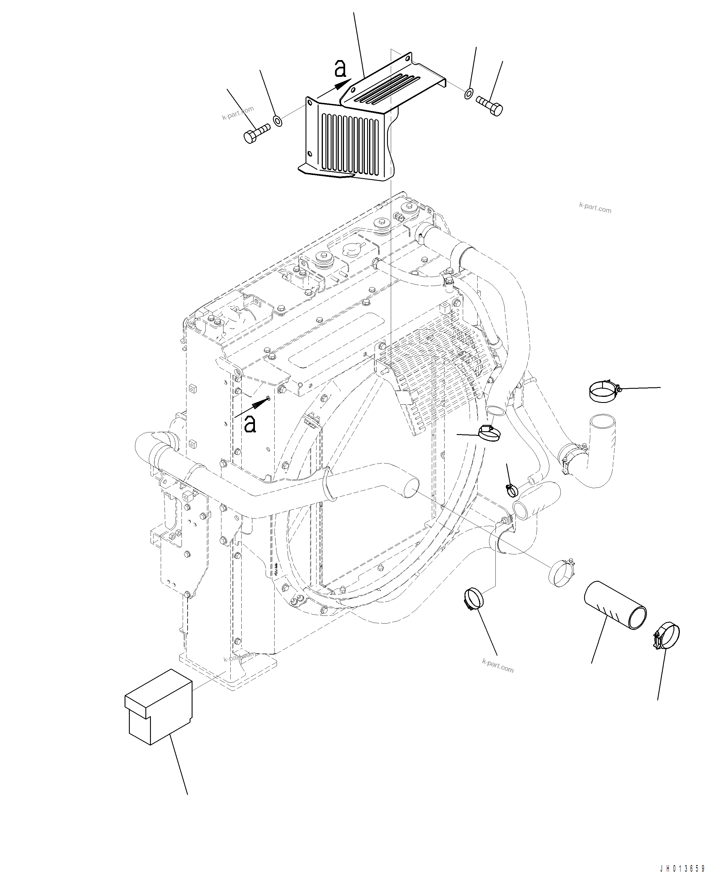Komatsu parts book diagram for PC390LCI-11 A31001-UP BEPB113400 3.8.2018: C0100-001011 FAN GUARD