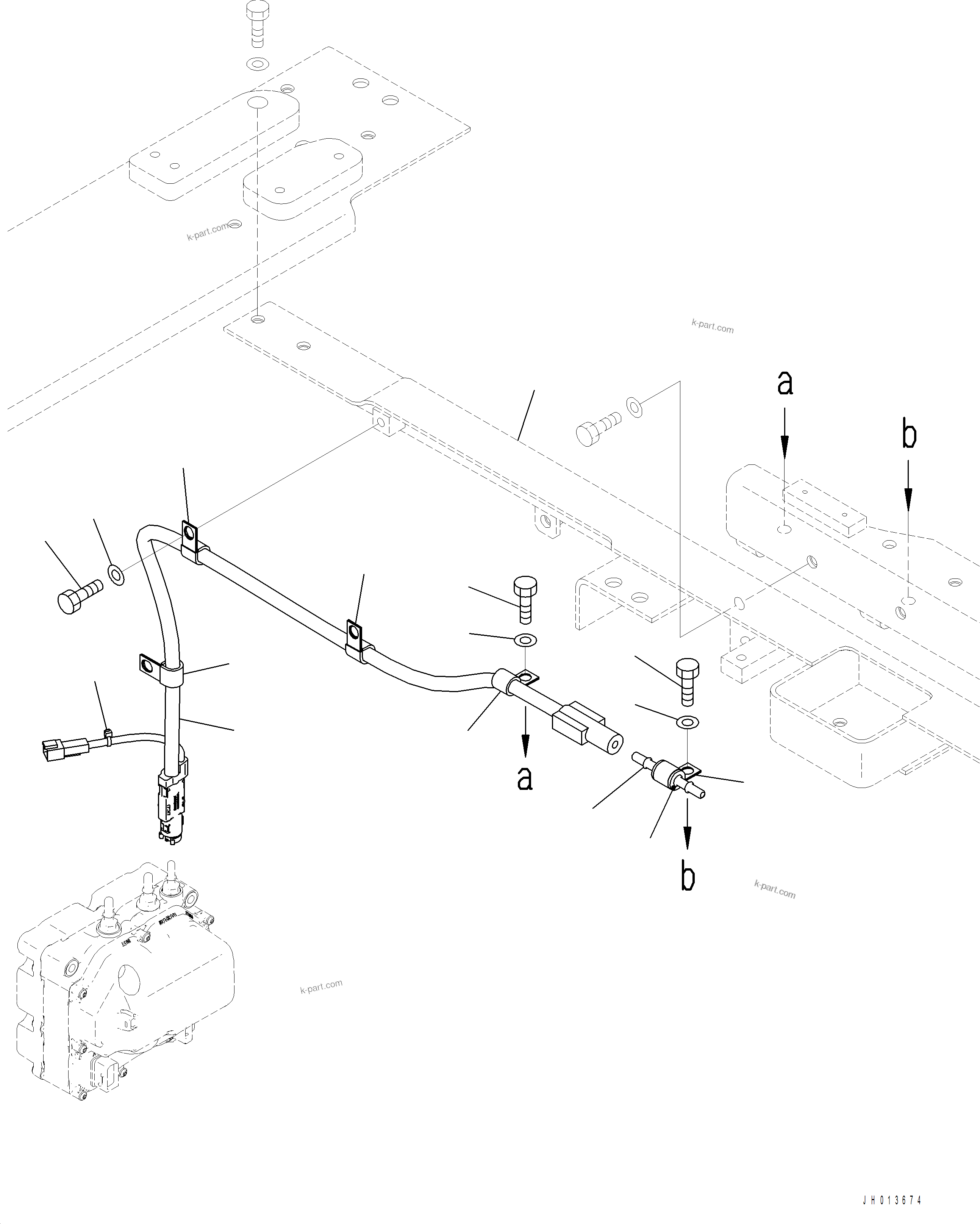 Komatsu parts book diagram for PC390LCI-11 A31001-UP BEPB113400 3.8.2018: D0510-001003 DEF PIPING DEF PRESSURE HOSE