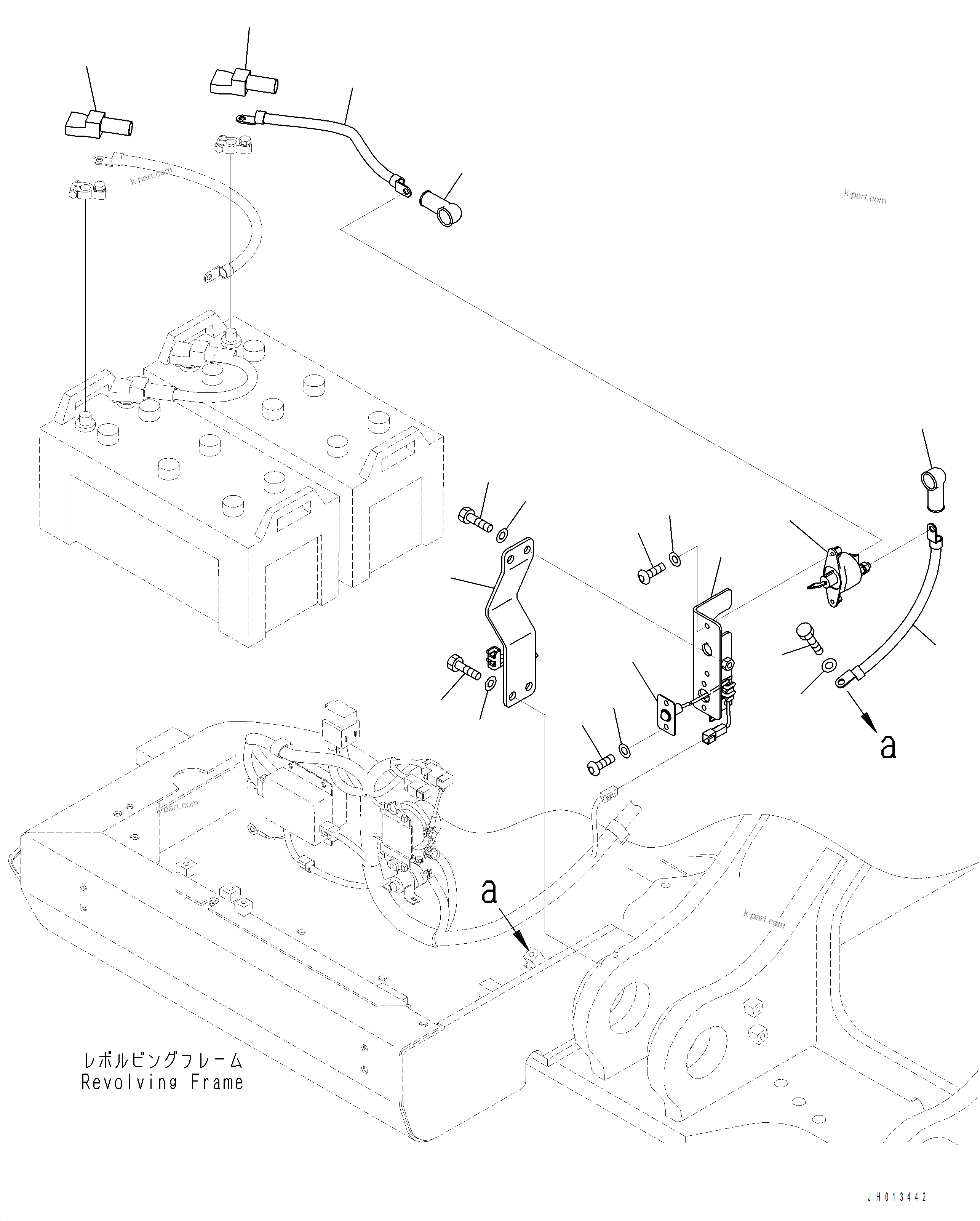 Komatsu parts book diagram for PC390LCI-11 A31001-UP BEPB113400 3.8.2018: E0200-001009 BATTERY CABLE FOR DISCONNECT SWITCH