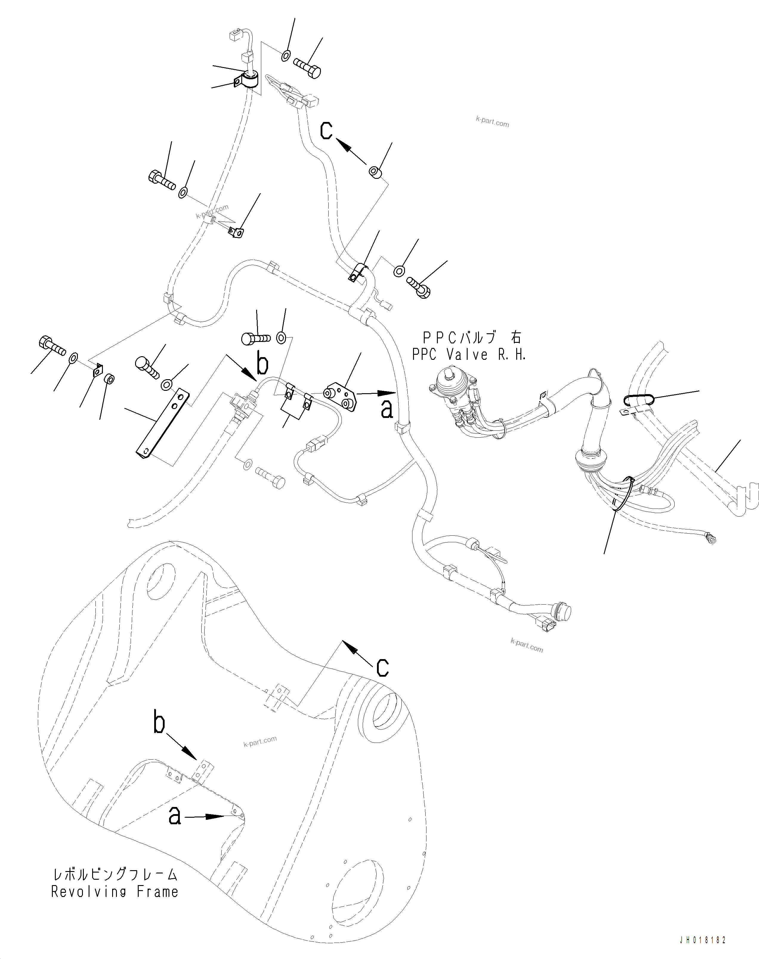 Komatsu parts book diagram for PC390LCI-11 A31001-UP BEPB113400 3.8.2018: E0200-001012 ICT WIRING HARNESS (2/2)