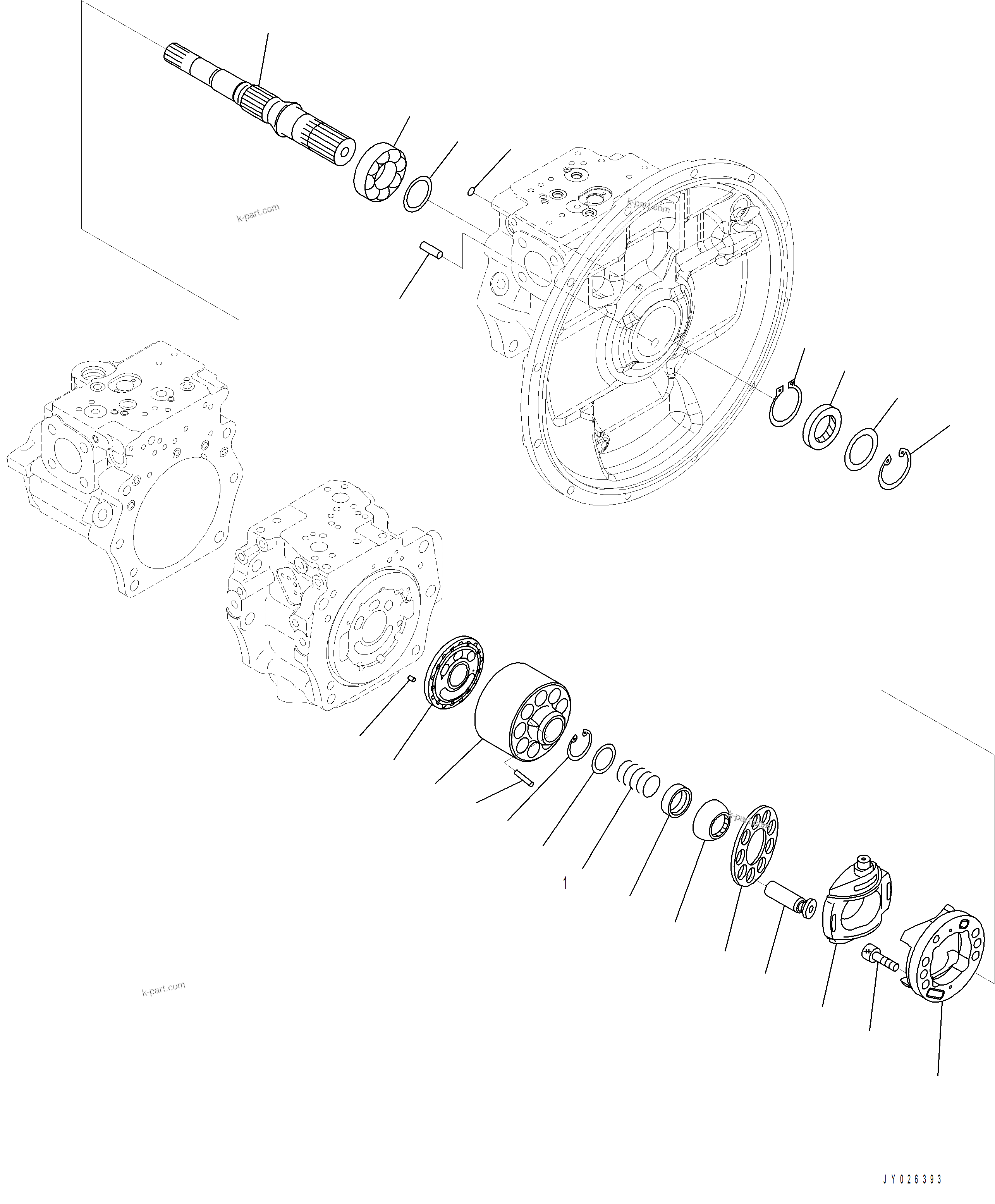 Komatsu parts book diagram for PC390LCI-11 A31001-UP BEPB113400 3.8.2018: H0120-001003 PISTON PUMP (3/13)